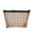 thumbnail image 1 of Mightlink Cosmetic Bag Heart Pattern See Through Geometric Shape Portable Smooth Zipper Mesh Toiletry Bag Pencil Case for Outdoor, 1 of 7