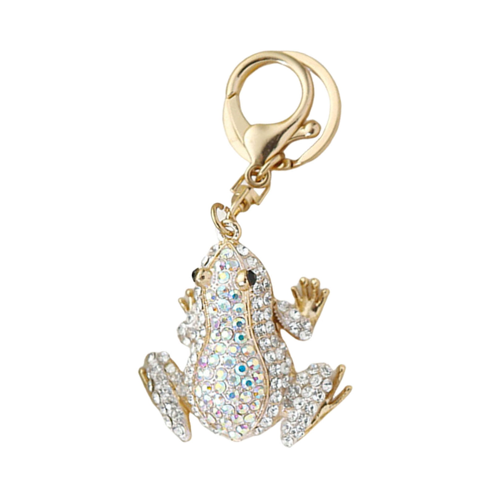Mightlink Creative Frog Pendant Keychain Sparkling Inlaid Car Keyring ...