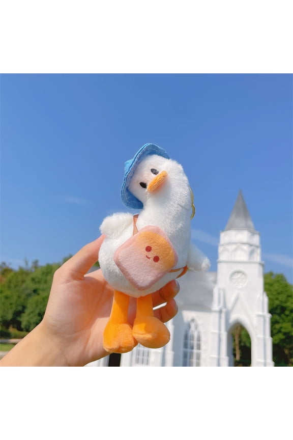 Cute Duck Plush Keychain Handbag Tote Bag Pendant Purse Charm
