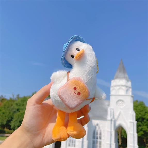 Mightlink Cute Duck Plush Keychain Handbag Tote Bag Pendant Purse Charm