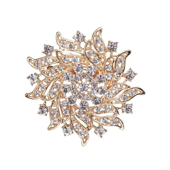 Mightlink Elegant Wreath Brooch Woman Vintage Alloy Clothing Pin Fashion Accessory for Stylish Look
