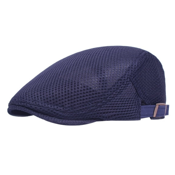 Mightlink Fashion Solid Color Mesh Breathable Men Women Casual Berets Hat Cotton Cap