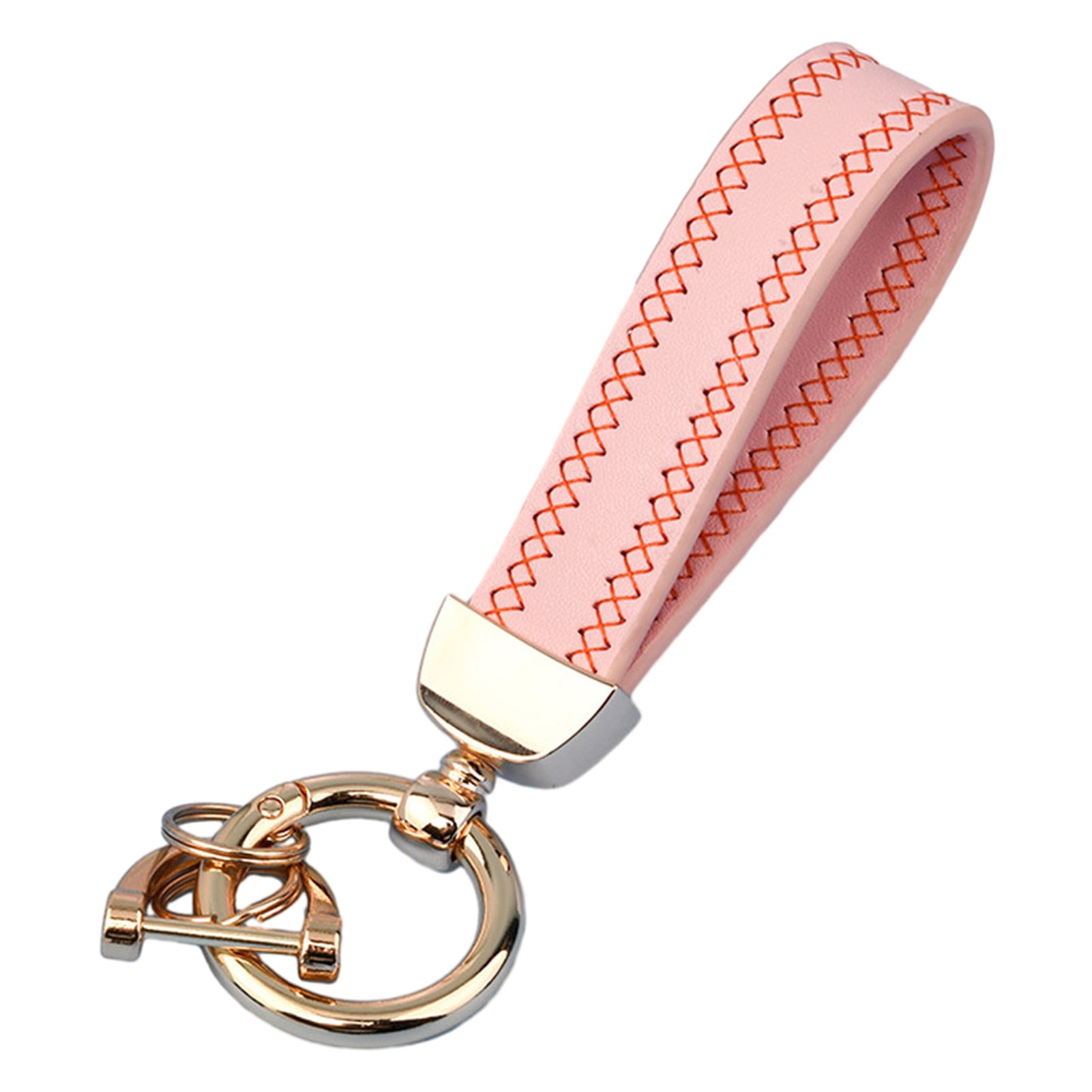 Mightlink Faux Leather Keychain High Strength Stainless No Deformation ...