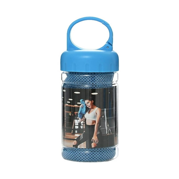 Mightlink Fitness Towel Bottled Quick-dry Anti-fade Polyester Keep Cooling Microfiber Breathable Towel for Gift