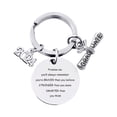 thumbnail image 1 of Mightlink Graduation Keychain Gift Student Grad Gift Letter Engraved Pendant Stainless Steel Keyring, 1 of 7