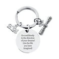 thumbnail image 1 of Mightlink Graduation Keychain Gift Student Grad Gift Letter Engraved Pendant Stainless Steel Keyring, 1 of 7