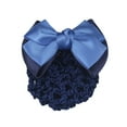 thumbnail image 1 of Mightlink Hair Snood Net Bun Cover Knit Hairnet Bow Bowknot Decor Barrette Hair Clip for Women Mesh Work Hairnets - 1PC, 1 of 2