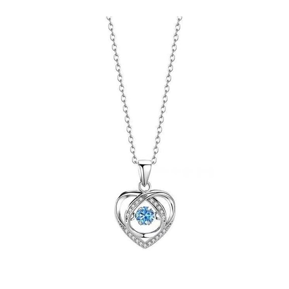 Mightlink Heart Pendant Necklace Sparkling Inlaid Forever Love Women Necklace Valentine Day Jewelry Gift