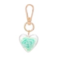 thumbnail image 1 of Mightlink Keychain Pendant Fake Rose Decor Heart Shape Eternal Flower Stainless Clip Shoulder Bag Decoration Pendant Keyring Pendant, 1 of 7