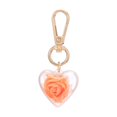 thumbnail image 1 of Mightlink Keychain Pendant Fake Rose Decor Heart Shape Eternal Flower Stainless Clip Shoulder Bag Decoration Pendant Keyring Pendant, 1 of 7
