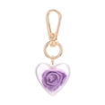 thumbnail image 1 of Mightlink Keychain Pendant Fake Rose Decor Heart Shape Eternal Flower Stainless Clip Shoulder Bag Decoration Pendant Keyring Pendant, 1 of 7