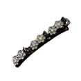 thumbnail image 1 of Mightlink Korean Style Elegant Tight Anti-fall Side Bang Clip Shiny Rhinestone Flower Decor Double Layer Hairpin Hair Accessories, 1 of 7