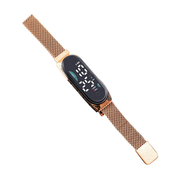 Mightlink LED Digital Watch Waterproof Magnet Stainless Alloy Touch Screen Legible Dial High Accuracy Long Dial Battery operated Unisex Sports