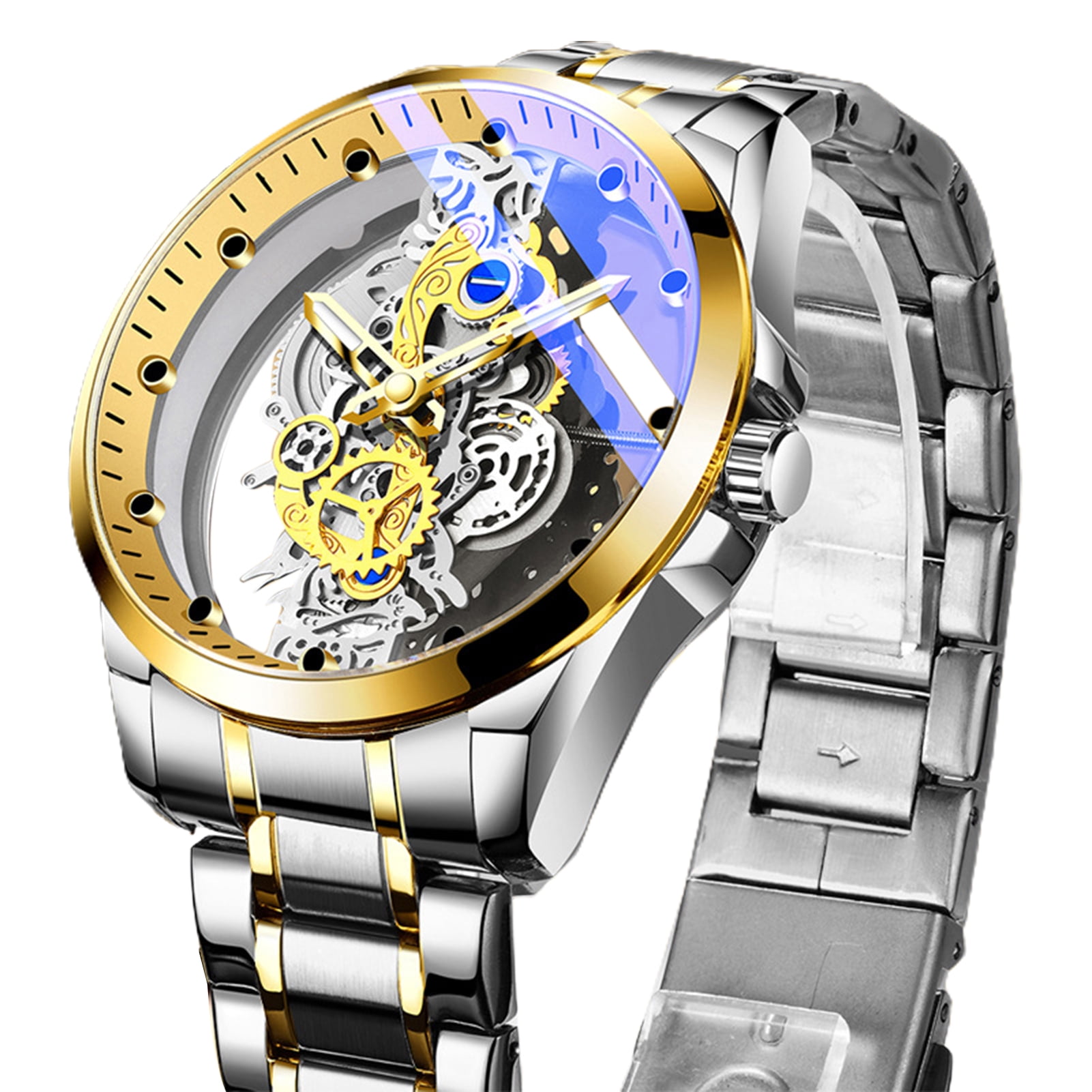 Hollow Out Round Pointer Quartz Watch Mightlink Men Watch Pointer Design Round Dial Luminous  main image 2