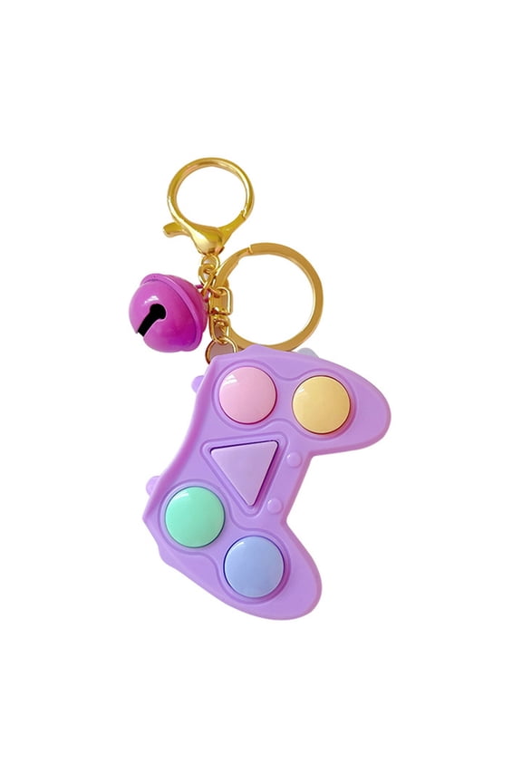Mini Fidget Toy Lovely Portable Funny Cat Paw Push Fidget Game Keychain for Children - 1PC