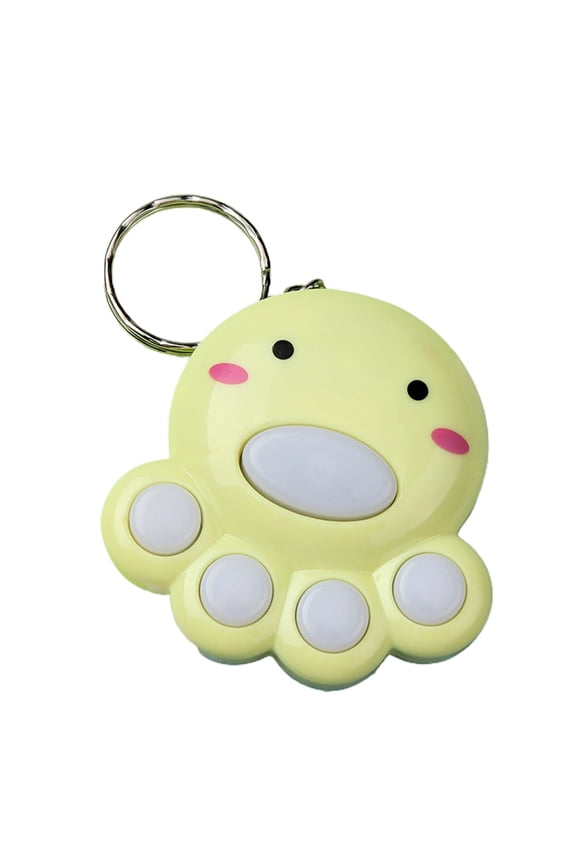 Mini Fidget Toy Lovely Portable Funny Cat Paw Push Fidget Game Keychain for Children - 1PC