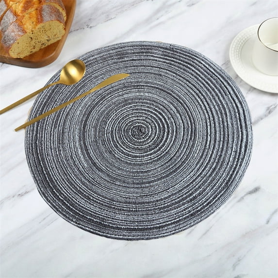 Mightlink Modern Round Placemat Non-slip Heat Insulation Table Protection Decoration Pad Coaster Kitchen Supplies
