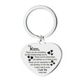 thumbnail image 1 of Mightlink Mother Day Keychain Heart Shaped Pendant Stainless Steel Decorative Keyring Mom Love Care Reminder Perfect Gift, 1 of 6