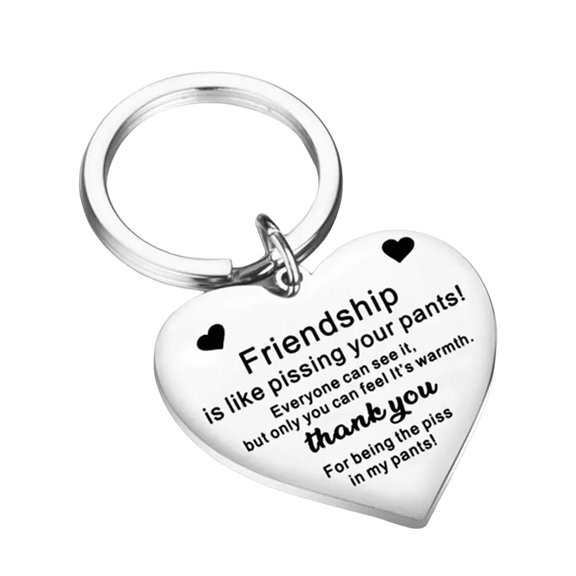 Mightlink Mother Day Keychain Heart Shaped Pendant Stainless Steel Decorative Keyring Mom Love Care Reminder Perfect Gift