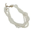 thumbnail image 1 of Mightlink Multi Layer Stackable Necklace Twist Artificial Pearls Choker Necklace Simple Sweater Chain Jewelry Gift, 1 of 6
