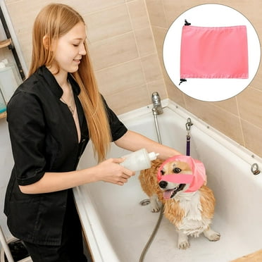 Mightlink Pet Bath Cap with Ear Protection,Overhanging Shower Hat for Cats Dogs,Small Pets Bath Protector Adjustable Waterproof