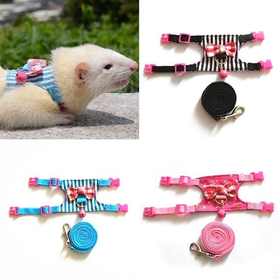 Mightlink Pet Chest Strap Small Adjustable Denim Adorable Pet Traction Rope for Rabbit