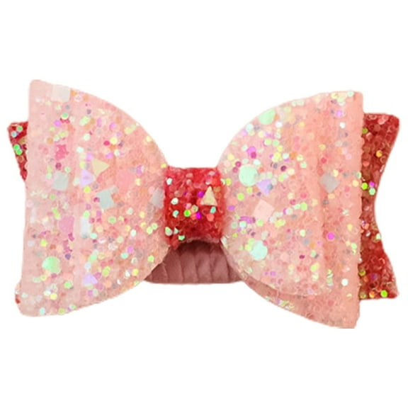 Mightlink Pet Hairpin Sequins Shiny Bow Bright Color BB Clip Handmade Firm Clamping Cat Dog Barrette for Daily Collocation