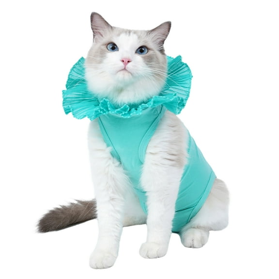 Mightlink Pet Sterilization Suit Lace Neckline Pet Puppy Cat Rehabilitation Protective Clothing Pet Supplies