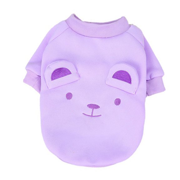Mightlink Pet T-shirt Cute Embroidered Soft Comfortable Washable Dress Up Polyester Little Bear Appearance Pet Sweater for Teddy
