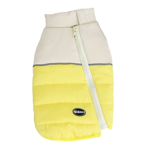 Mightlink Pet Vest Zipper Fashionable Style Soft Comfortable Thickened Keep Warm Two-legged Color Matching Pet Cotton Vest for Teddy