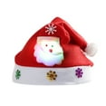 thumbnail image 1 of Mightlink Red Christmas Hat Glowing Create Atmosphere 3D Snowflake Festival Dress Up Light-up Doll Christmas Hat for Party, 1 of 7