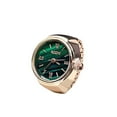 thumbnail image 1 of Mightlink Round Green Dial Ring Watch Elastic Stainless Steel Band Elegant Men Women Couple Watch Finger Ring Birthday Gift Fashion Accessories, 1 of 7