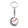 thumbnail image 1 of Mightlink Sports Ball Key Chain Pendant Anti-Oxidation Anti-Rust Exquisite Craftsmanship Double-sided Rotating Key Ring, 1 of 1