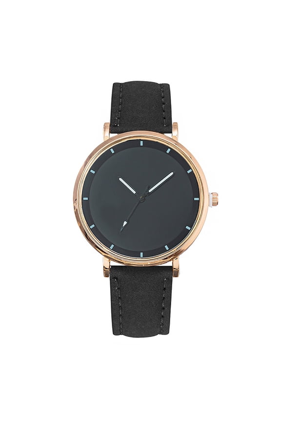 Student Quartz Watch Round Dial Faux Leather Adjustable Strap No Delay Time-checking High Accuracy Lightweight Unisex Wristwatch Timepiece