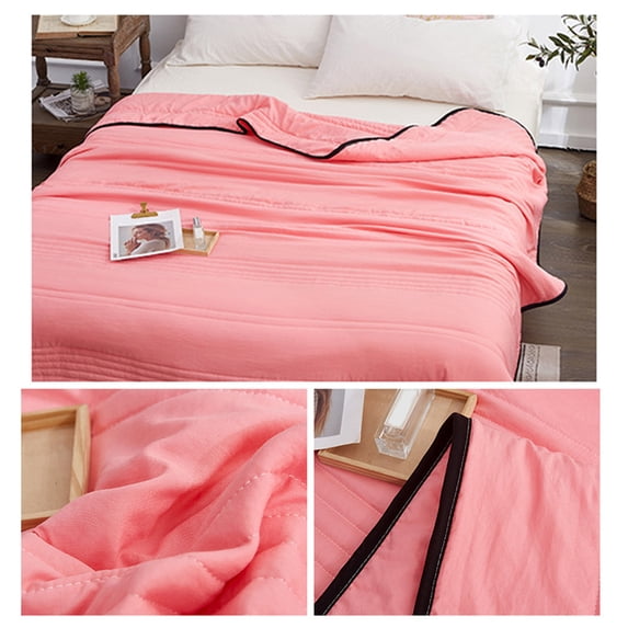 Mightlink Summer Cooler Quilt Friendly to Skin Machine Washable Ultralight Cooler Comforter Double Sided Cold Effect Blanket