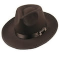 thumbnail image 1 of Mightlink Sun Visor Men Women Hard Felt Wide Brim Fedora Panama Hat Autumn Vintage Cap, 1 of 7