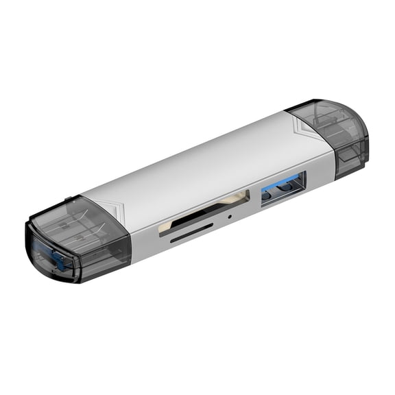 Mightlink TF Card Reader Dual Card Slot Design 6-in-1 Stable Performance 5Gbps High-speed Mobile Phone Universal OTG Card Reader Mobile Phone Accessories