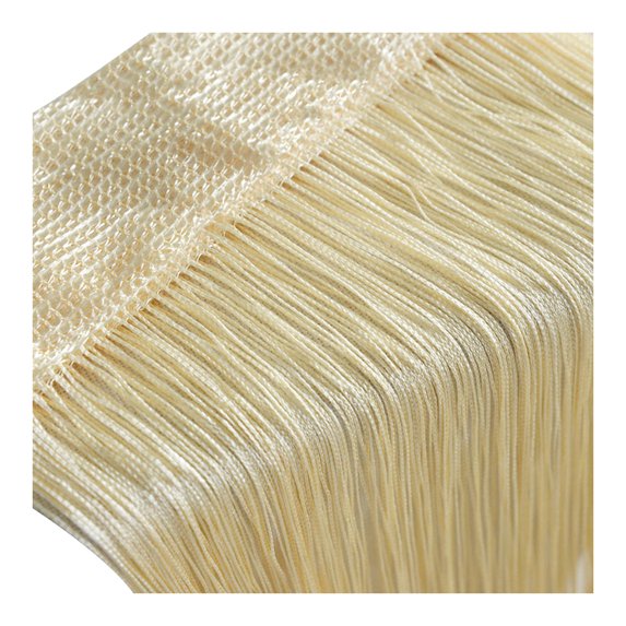 Mightlink Thread Curtain Rod Pocket Decorative Polyester Living Room Door Wall Window Panel Tassel Curtain Home Decor for Dorm