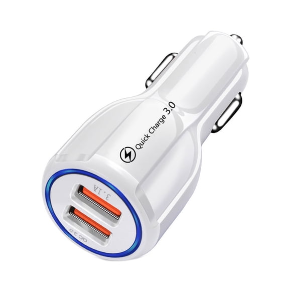 Mightlink USB Charger 12/24V Universal LED Indicator Dual Port Fast Charging QC3.0 Bowling Car Charger for Automobile