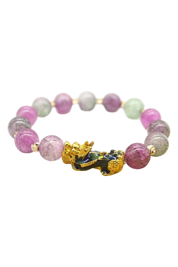 Unisex Bracelet Pixiu Smooth Vintage Feel Temperature Color-changing Exquisite Elastic Luxury Release Stress Enhance Well-being Bracelet Lady Lightweight Bracelet