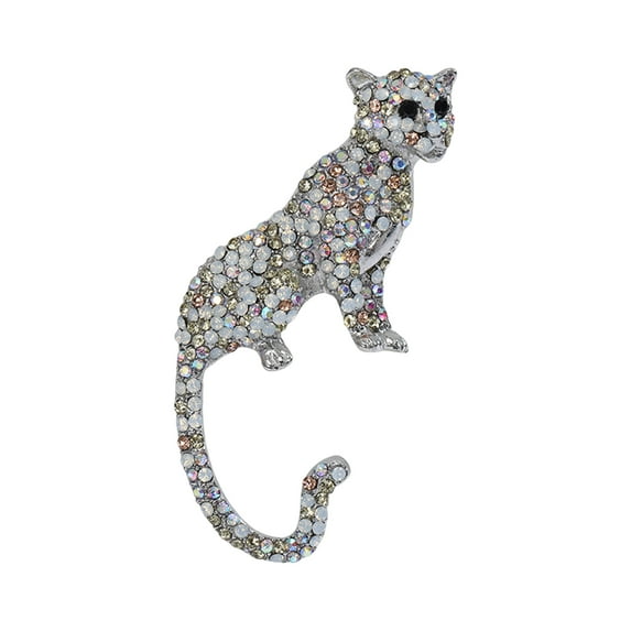 Mightlink Unisex Brooch Realistic Cheetah Shape Anti-slip Bag Coat Collar Hat Scarf Decoration Clothes Pin Party Prom Garment Jewelry