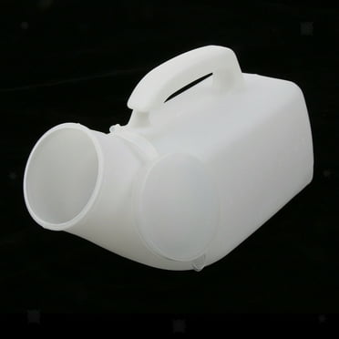 Mightlink Urinals for Men - 32oz/1000mL Plastic Mens Bedpan Bottle with Screw-on Lid - Spill Proof Urinary Chamber - Male Portable Travel Pee Bottles - 1PC