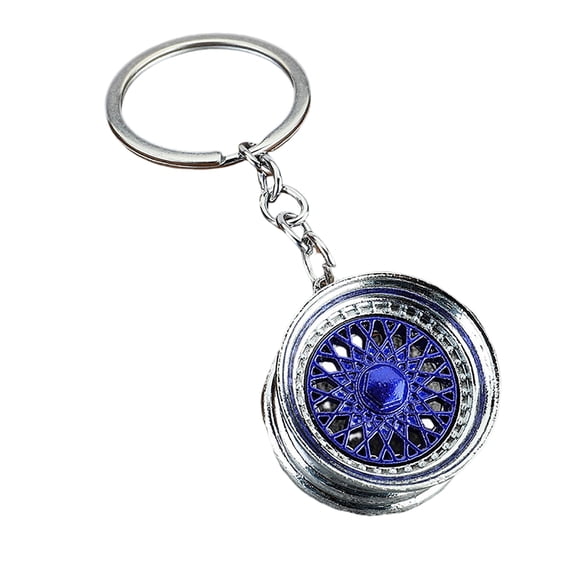 Mightlink Wheel Rim Keychain Cool 3D Zinc Alloy Multi-colored Auto Parts Car Key Ring Pendant Backpack Ornament