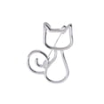 thumbnail image 1 of Mightlink Women Brooch Hollow Kitty Shape Smooth Stainless Anti-slip Wear-resistant Coat Collar Hat Scarf Decoration Clothes Pin Business Events Garment Jewelry, 1 of 6