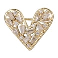 thumbnail image 1 of Mightlink Women Brooch Hollow Out Heart Shape Anti-slip Wear-resistant Coat Collar Hat Scarf Decoration Clothes Pin Garment Jewelry, 1 of 6