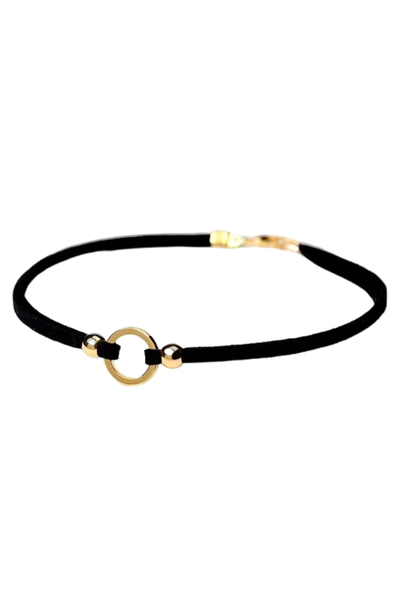 Women Choker Fine Workmanship Temperament Gothic Stretch Geometric Decorative Jewelry Faux Velvet Gothic Choker Necklace for Dating