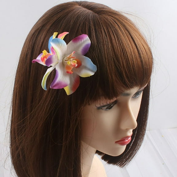 Mightlink Women Hair Pin Imitation Flower Decor Bohemia Style Women Summer Beach Hair Clip Parties Weddings Dates Accessories