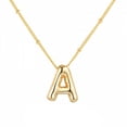 thumbnail image 1 of Mightlink Women Necklace Smooth Balloon Letter Pendant Decor Adjustable Length Solid Color Exquisite Stainless Choker Necklace Neck Decoration Jewelry, 1 of 6