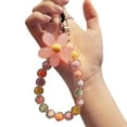 thumbnail image 1 of Mightlink Women Phone Wrist Lanyard Candy Color Flower Beads Phone Wrist Rope Anti-lost Cell Phone Case Hand-held Strap, 1 of 7