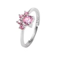 thumbnail image 1 of Mightlink Women Wedding Ring Cat Paw Cubic Zirconia Opening Adjustable Polished Lightweight Electroplated Prom Party Finger Ring Engagement Ring Lady Finger Jewelry, 1 of 7